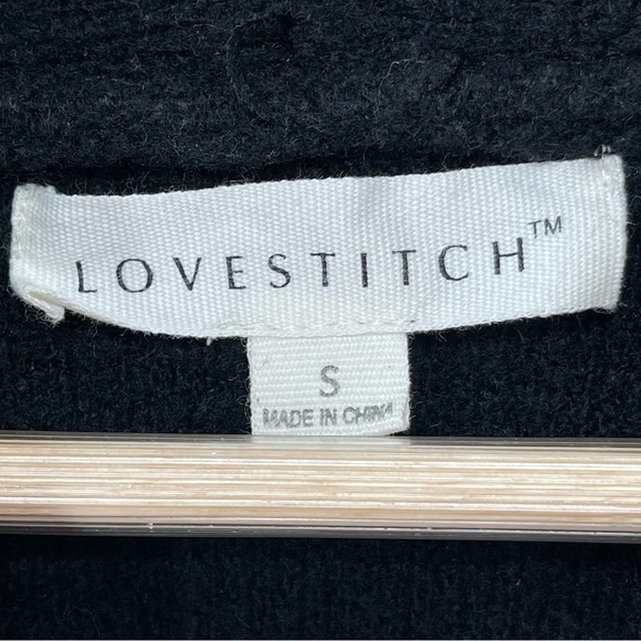 Lovestitch × Evereve Kristen Stripe Black Blanket Cardigan Size Small - Picture 9 of 10